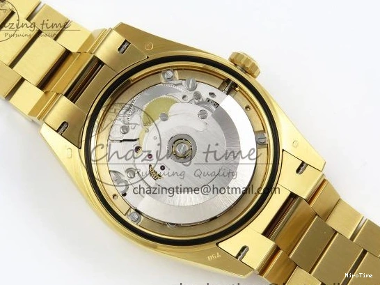 MiroTime 0324 Day Date 36 YG RAF Best Edition Brown Wave Dial on YG Bracelet A Effortless 1383